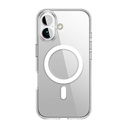 Apple iPhone 16 Uyumlu Kılıf M-safe Şarj Özellikli Transparan Sert PC Wlons Pita Kapak