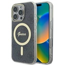 Apple iPhone 16 Pro Max Uyumlu Kılıf Guess Orjinal Lisanslı M-safe Şarj Özellikli Yazı Logolu 4G Desenli Kapak