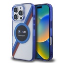 Apple iPhone 16 Pro Uyumlu Kılıf BMW Orjinal Lisanslı M-safe Şarj Özellikli M Logolu Üç Renk Çizgili Motorsport Circle Kapak