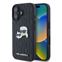 Apple iPhone 16 Plus Uyumlu Kılıf Karl Lagerfeld Orjinal Lisanslı K&C Heads Monogram Pin Kapak