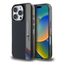 Apple iPhone 16 Pro Uyumlu Kılıf BMW Orjinal Lisanslı M Logolu Üç Renk Çizgili Motorsport Vertical Stripe Kapak