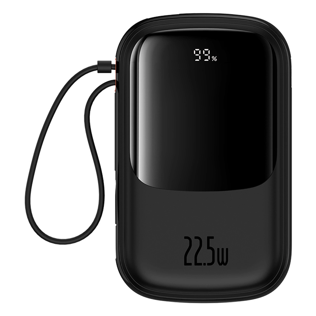 Baseus Qpow Pro+ Plus 20.000mAh 22.5W Dijital Ekran Powerbank Hızlı Şarj Type-C Kablolu iPhone 15/16 Tüm Seriler Uyumlu!