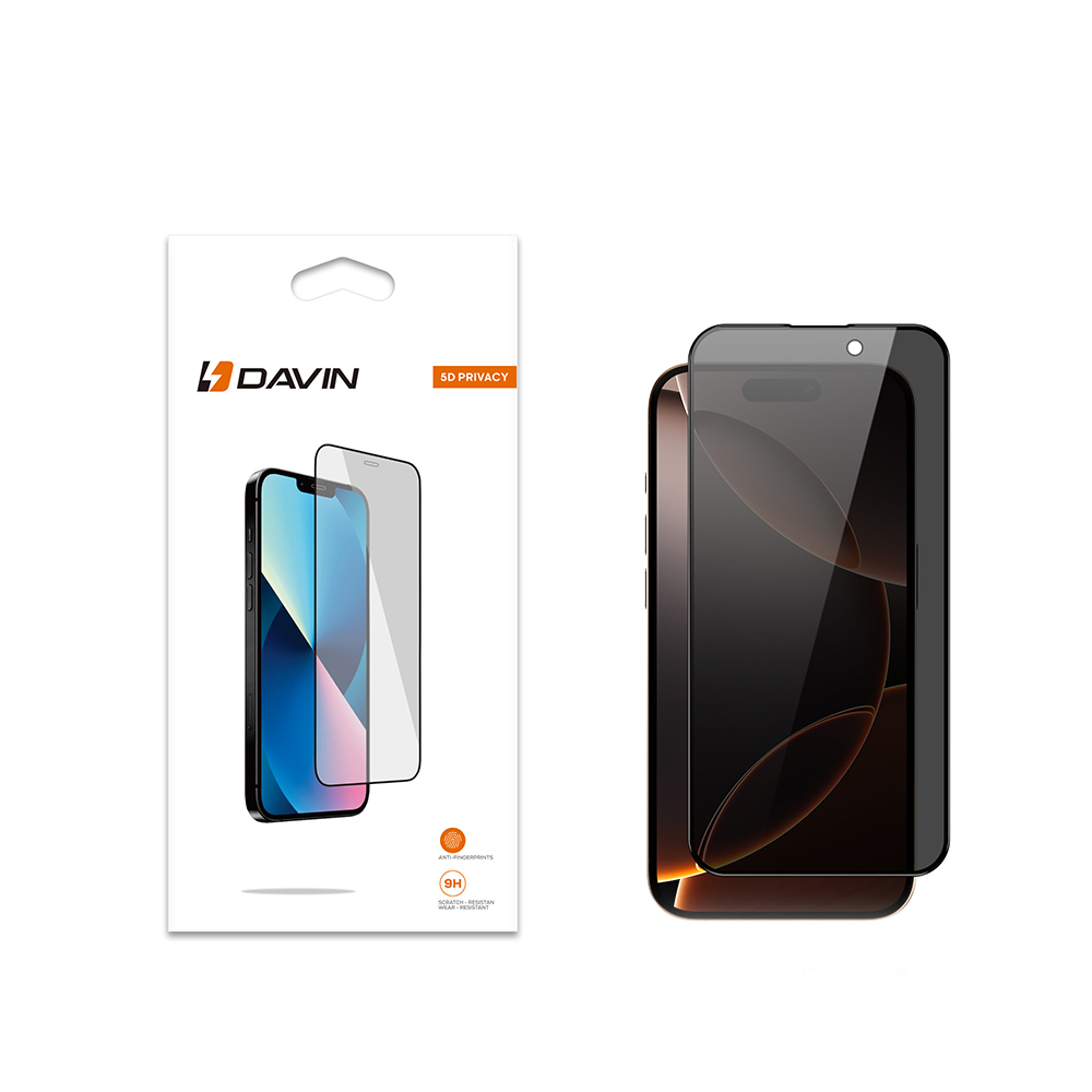 [RNZ-TA110743] Apple iPhone 16 Pro Max Uyumlu Davin 5D Privacy Cam Ekran Koruyucu