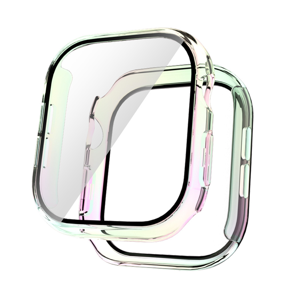 Apple Watch 10 42mm Uyumlu Sert PC Kasa Electroplatink Çerçeveli Ekran Koruyucu Zore Watch Gard 36