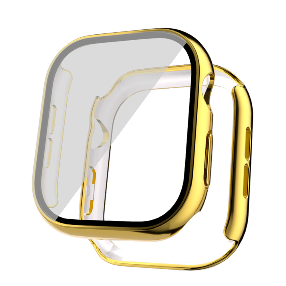 Apple Watch 10 42mm Uyumlu Sert PC Kasa Electroplatink Çerçeveli Ekran Koruyucu Zore Watch Gard 36