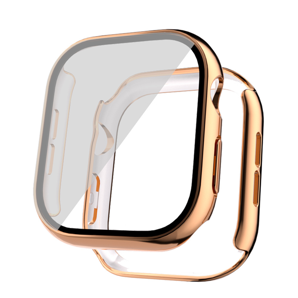 Apple Watch 10 46mm Uyumlu Sert PC Kasa Electroplatink Çerçeveli Ekran Koruyucu Zore Watch Gard 36