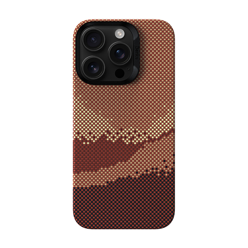 [RNZ-TA111333] Apple iPhone 16 Pro Max Uyumlu Kılıf M-safe Şarj Özellikli Benks GoldenTide ArmorAir 600D Kevlar Kapak