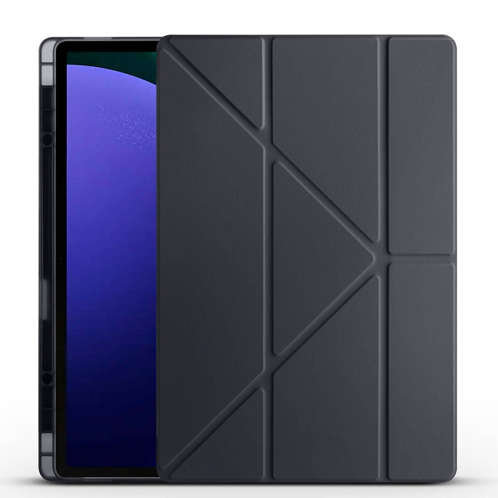 Samsung Galaxy Tab S10 Ultra Uyumlu Kılıf Zore Tri Folding Kalem Bölmeli Standlı Kılıf