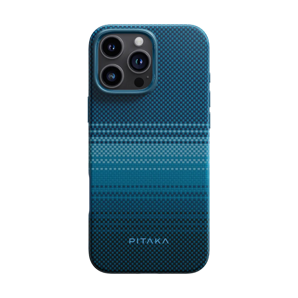 [RNZ-TA111590] Apple iPhone 16 Pro Max Uyumlu Kılıf M-safe Şarj Özellikli Aramid Fiber Pitaka Military-Grade Sunset-Moonrise Serisi Moonrise Kapak