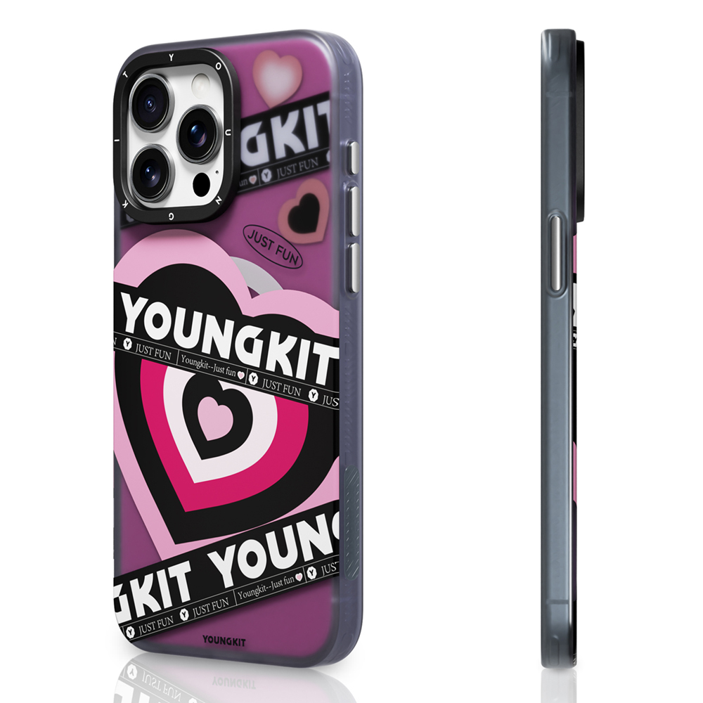 Apple iPhone 15 Pro Uyumlu Kılıf M-safe Şarj Özellikli Airbagli Çift Katmanlı Youngkit Flipped Serisi Kapak