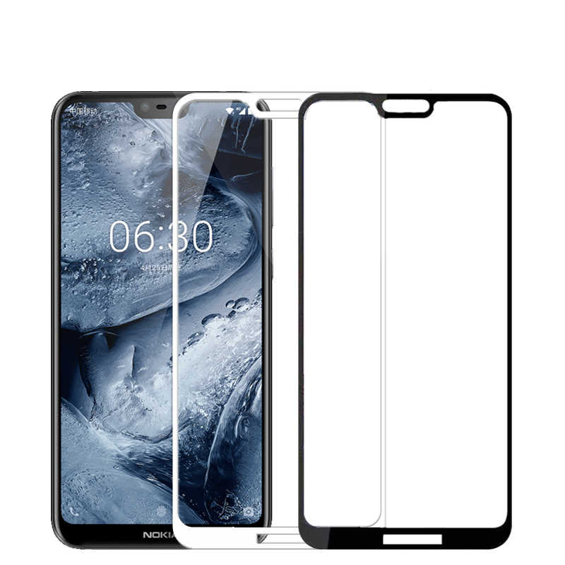 [RNZ-TA12203] Nokia X6 Uyumlu Zore Kenarları Kırılmaya Dayanıklı Cam Ekran Koruyucu (Siyah)