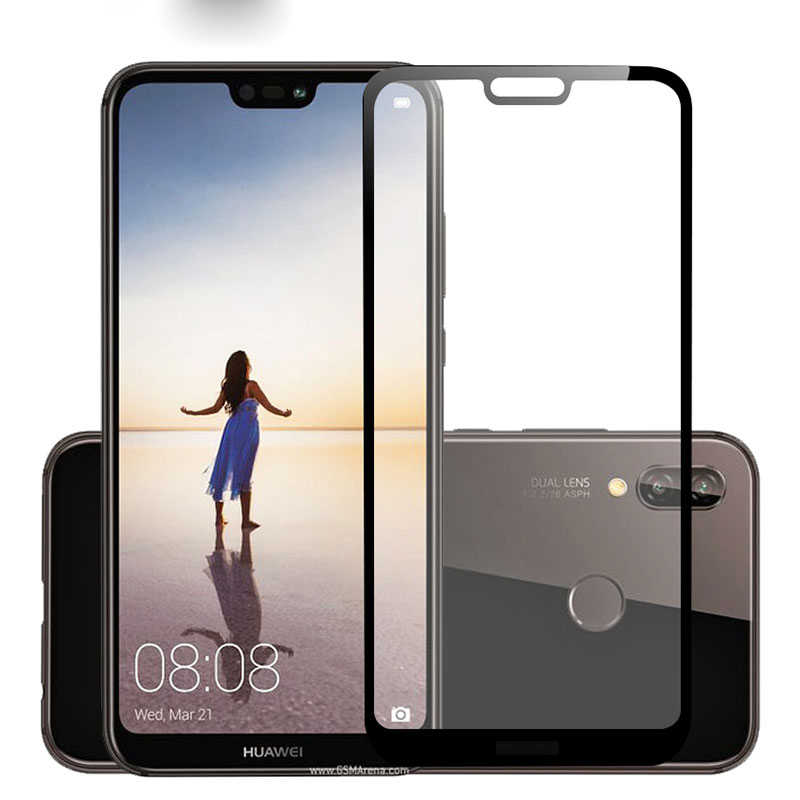Huawei P20 Lite Uyumlu Zore Kenarları Kırılmaya Dayanıklı Cam Ekran Koruyucu