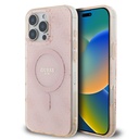 Apple iPhone 16 Pro Uyumlu Kılıf Guess Orjinal Lisanslı M-safe Şarj Özellikli IML Baskılı Klasik Logolu 4G Desenli Kapak