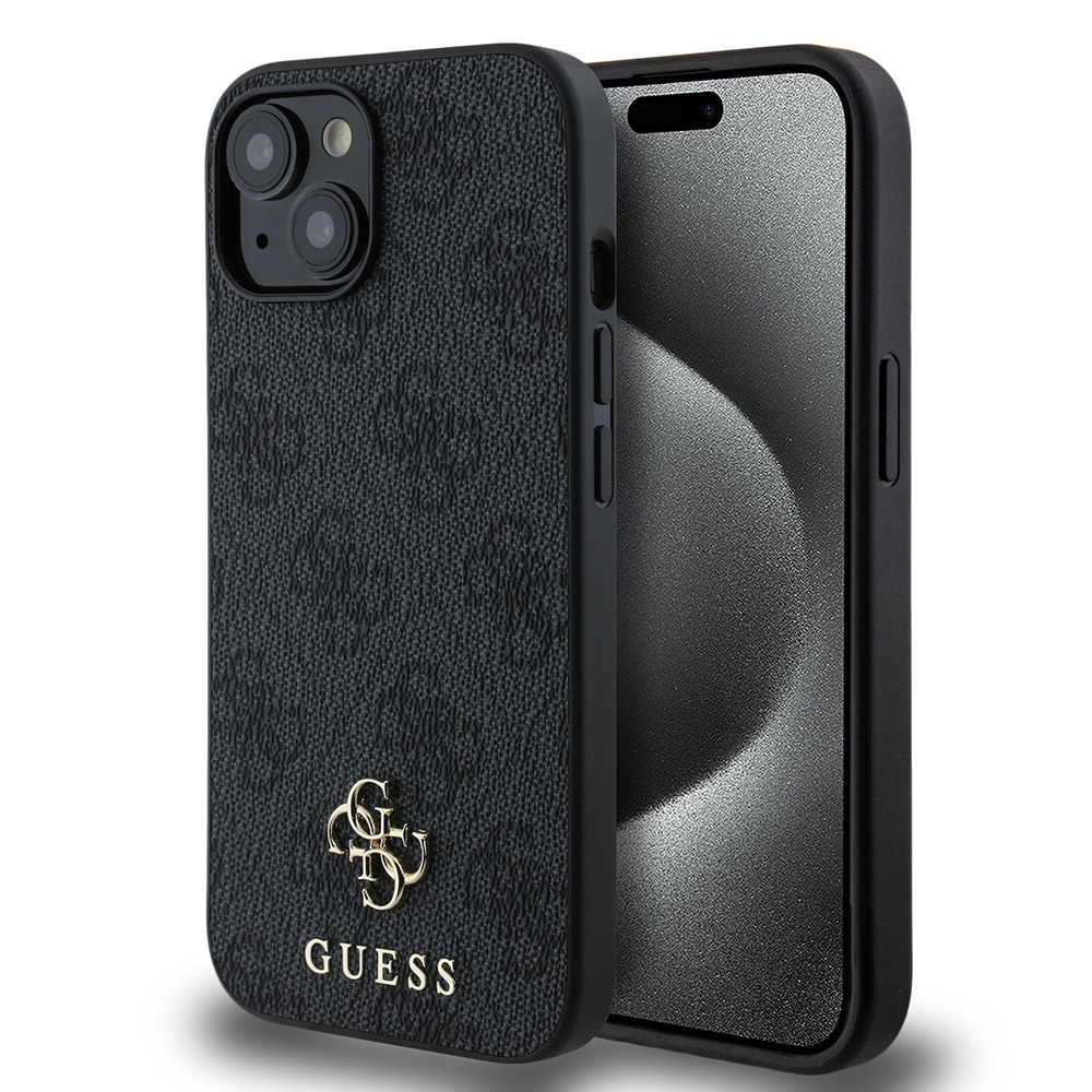 [RNZ-TA110947] Apple iPhone 14 Uyumlu Kılıf Guess Orjinal Lisanslı M-safe Şarj Özellikli Small 4G Classic Kapak (Siyah)