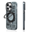 Apple iPhone 14 Pro Uyumlu Kılıf M-safe Şarj Özellikli Youngkit 360° Standlı Technology Serisi Kapak