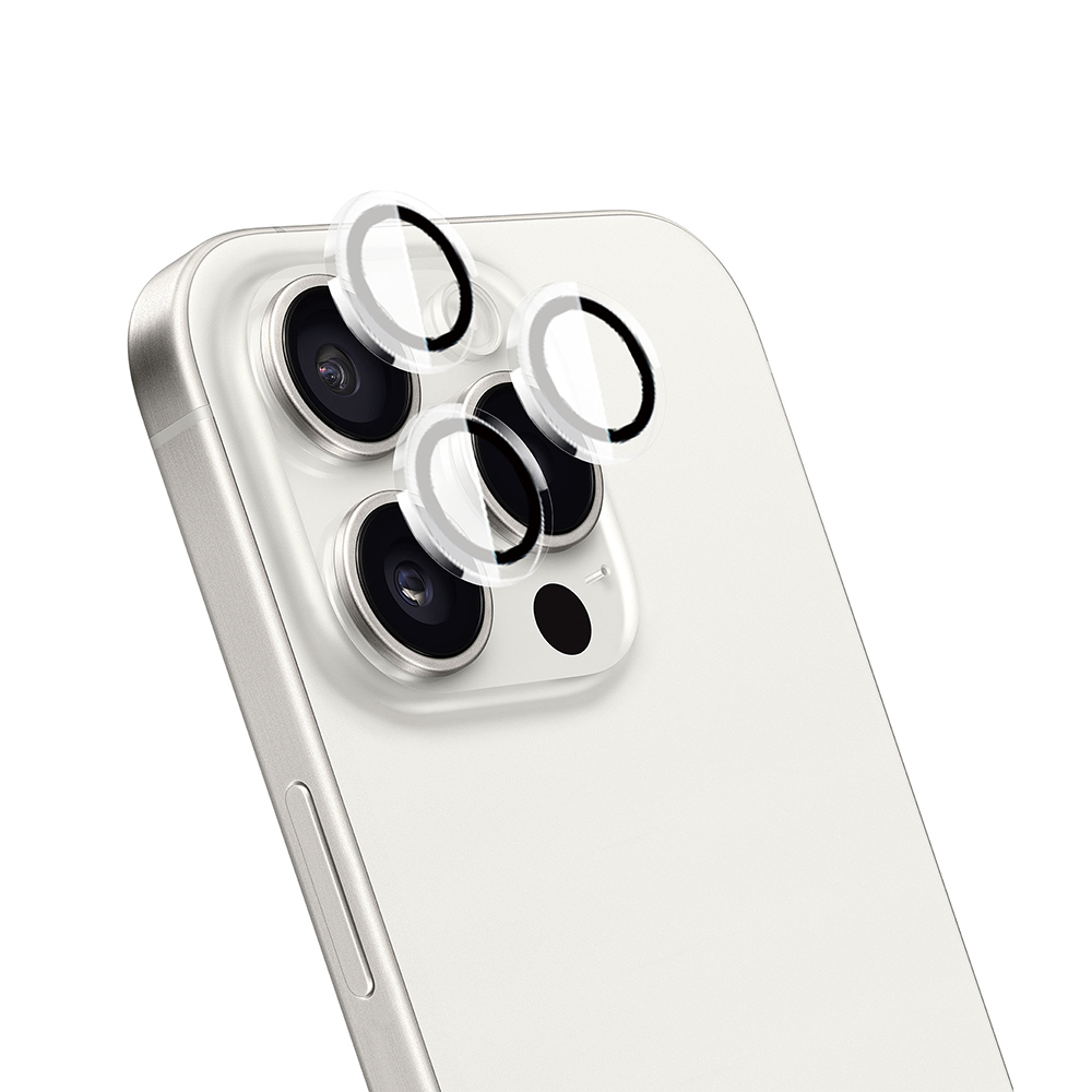 [RNZ-TA111082] Apple iPhone 16 Pro Uyumlu Wiwu LG-007 Lens Guard Oleofobik Anti Reflective Kamera Lens Koruyucu + Kolay Uygulama Aparatlı