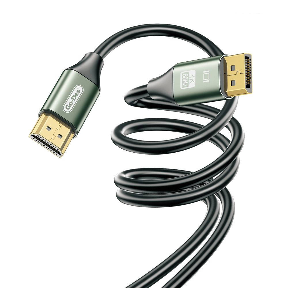 [RNZ-TA111115] Go Des GD-HM831 4K@60Hz HDMI to Display Port Kablo 2 Metre