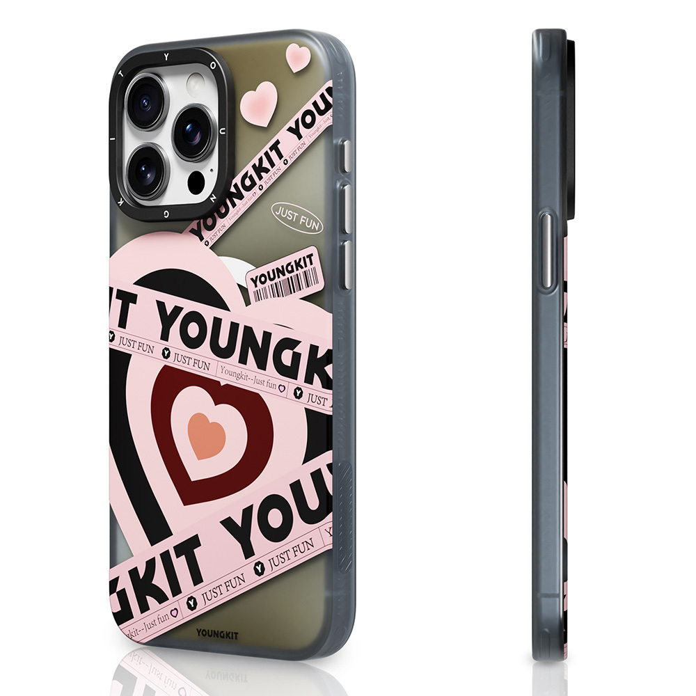 Apple iPhone 15 Pro Max Uyumlu Kılıf M-safe Şarj Özellikli Airbagli Çift Katmanlı Youngkit Flipped Serisi Kapak