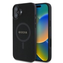 Apple iPhone 16 Plus Uyumlu Kılıf Guess Orjinal Lisanslı M-safe Şarj Özellikli Yazı Logolu Saffiano Classic Kapak