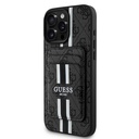 Apple iPhone 16 Pro Uyumlu Kılıf Guess Orjinal Lisanslı M-safe Şarj Özellikli 4G Desenli Çizgili Kartlıklı Kapak