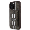 Apple iPhone 16 Pro Max Uyumlu Kılıf Guess Orjinal Lisanslı M-safe Şarj Özellikli 4G Desenli Çizgili Kartlıklı Kapak