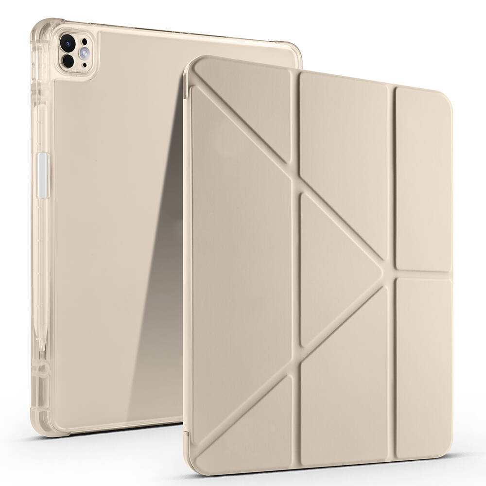 Apple iPad Air 13 2024 Uyumlu Kılıf Zore Tri Folding Kalem Bölmeli Standlı Kılıf