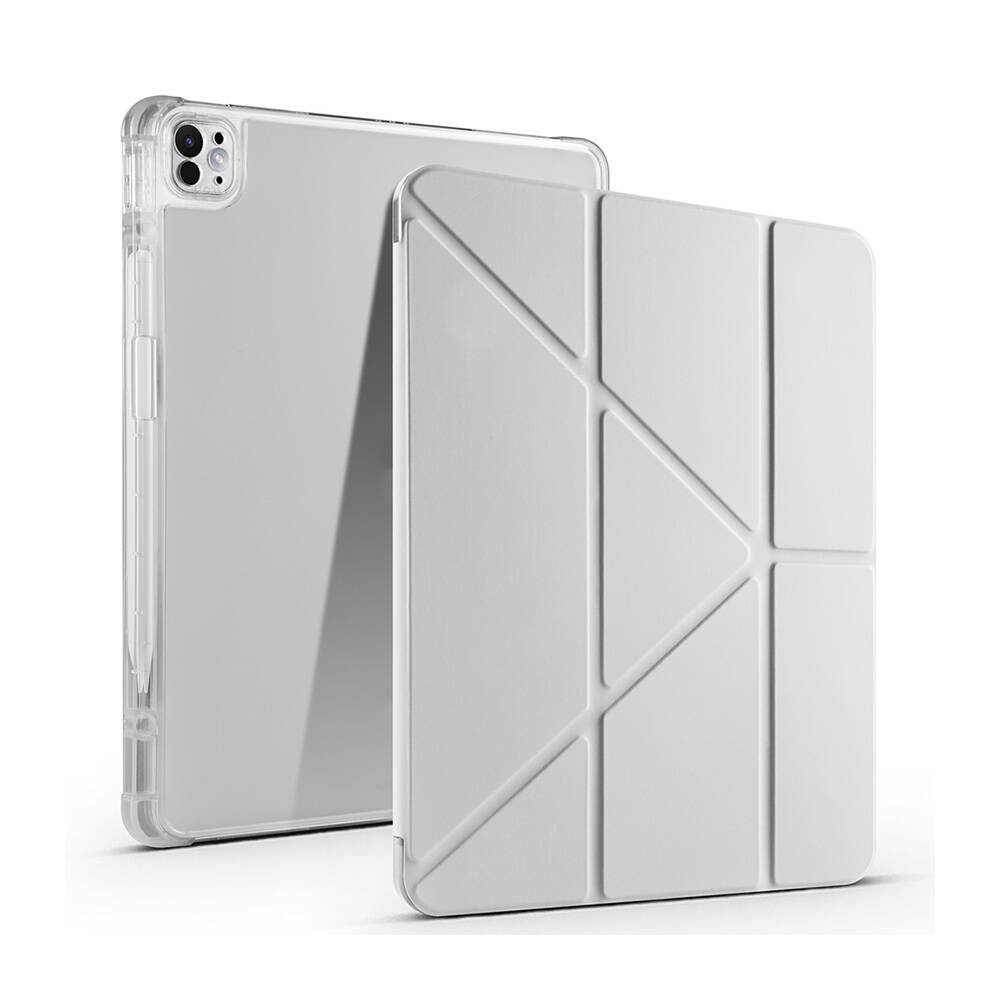 Apple iPad Air 13 2024 Uyumlu Kılıf Zore Tri Folding Kalem Bölmeli Standlı Kılıf