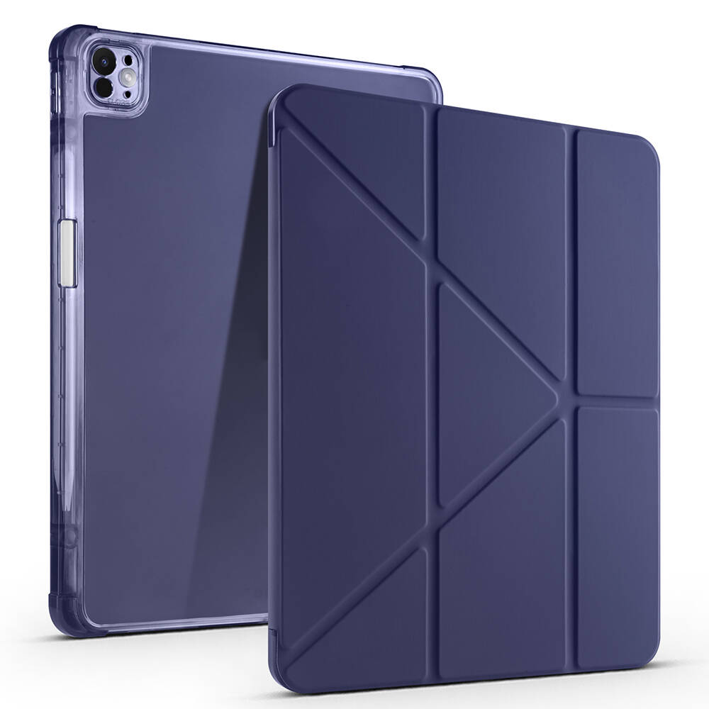 Apple iPad Air 13 2024 Uyumlu Kılıf Zore Tri Folding Kalem Bölmeli Standlı Kılıf