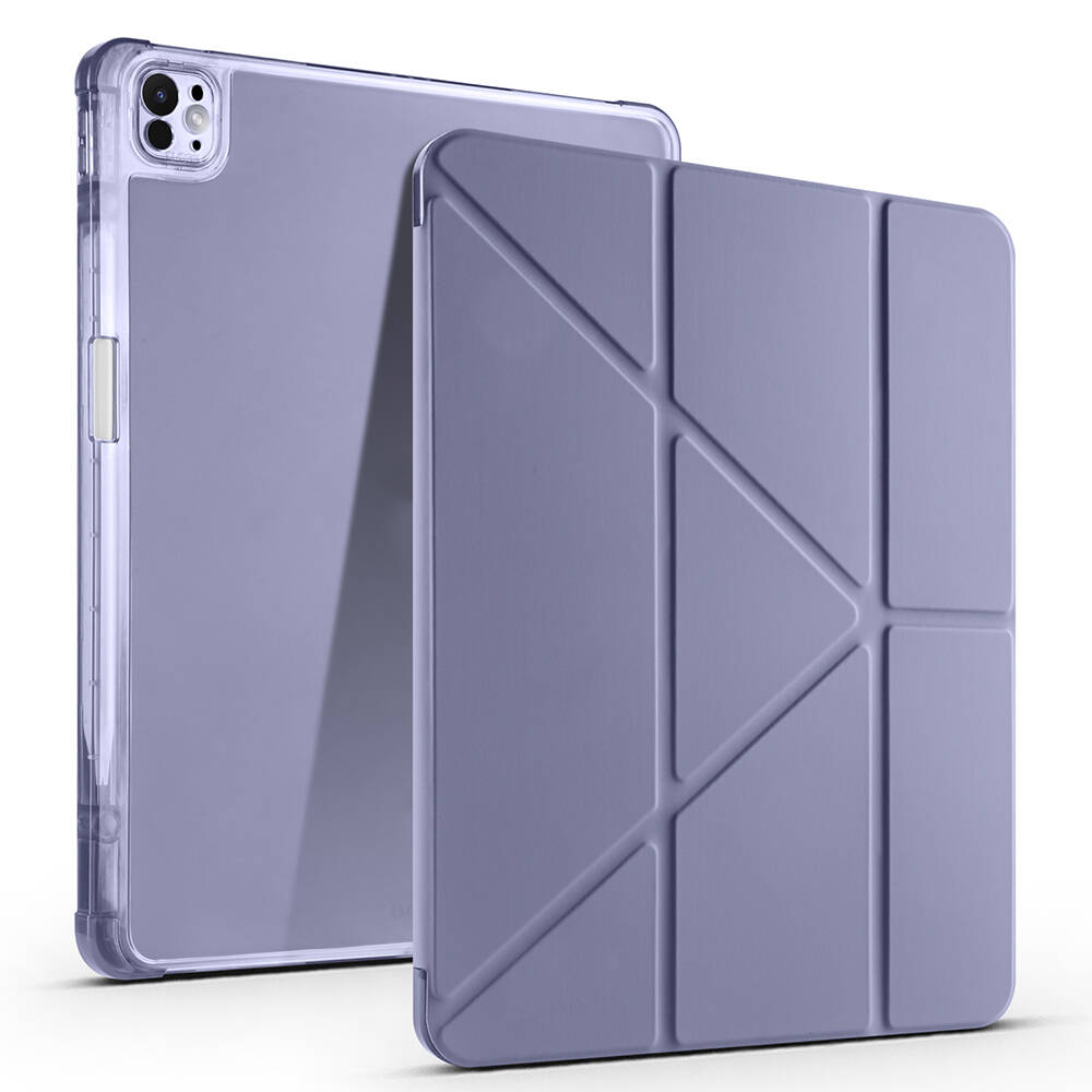 Apple iPad Air 13 2024 Uyumlu Kılıf Zore Tri Folding Kalem Bölmeli Standlı Kılıf