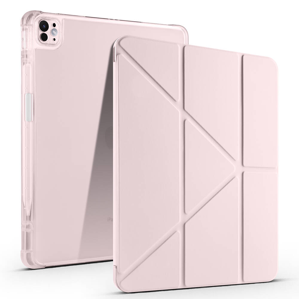 Apple iPad Air 13 2024 Uyumlu Kılıf Zore Tri Folding Kalem Bölmeli Standlı Kılıf