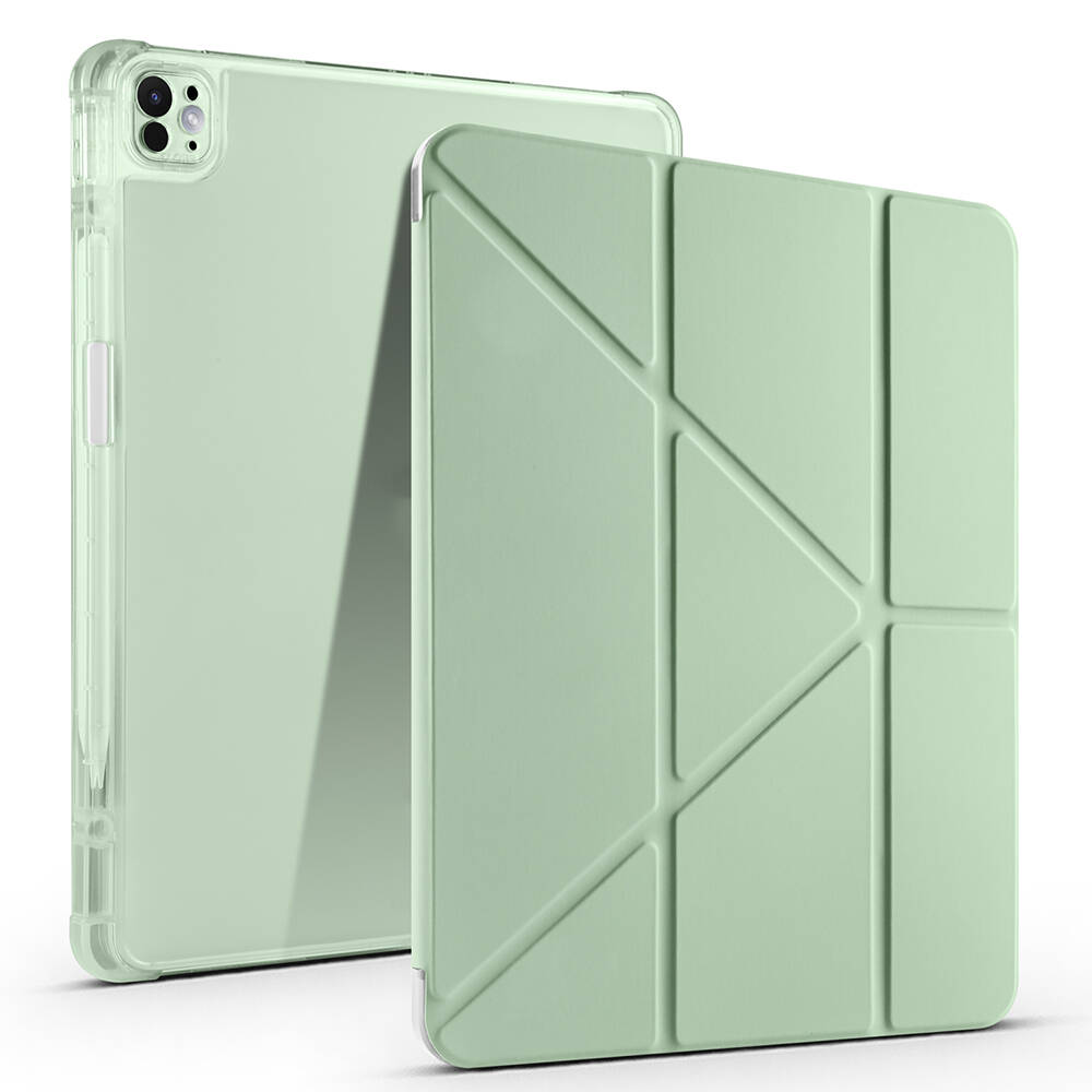 Apple iPad Air 13 2024 Uyumlu Kılıf Zore Tri Folding Kalem Bölmeli Standlı Kılıf