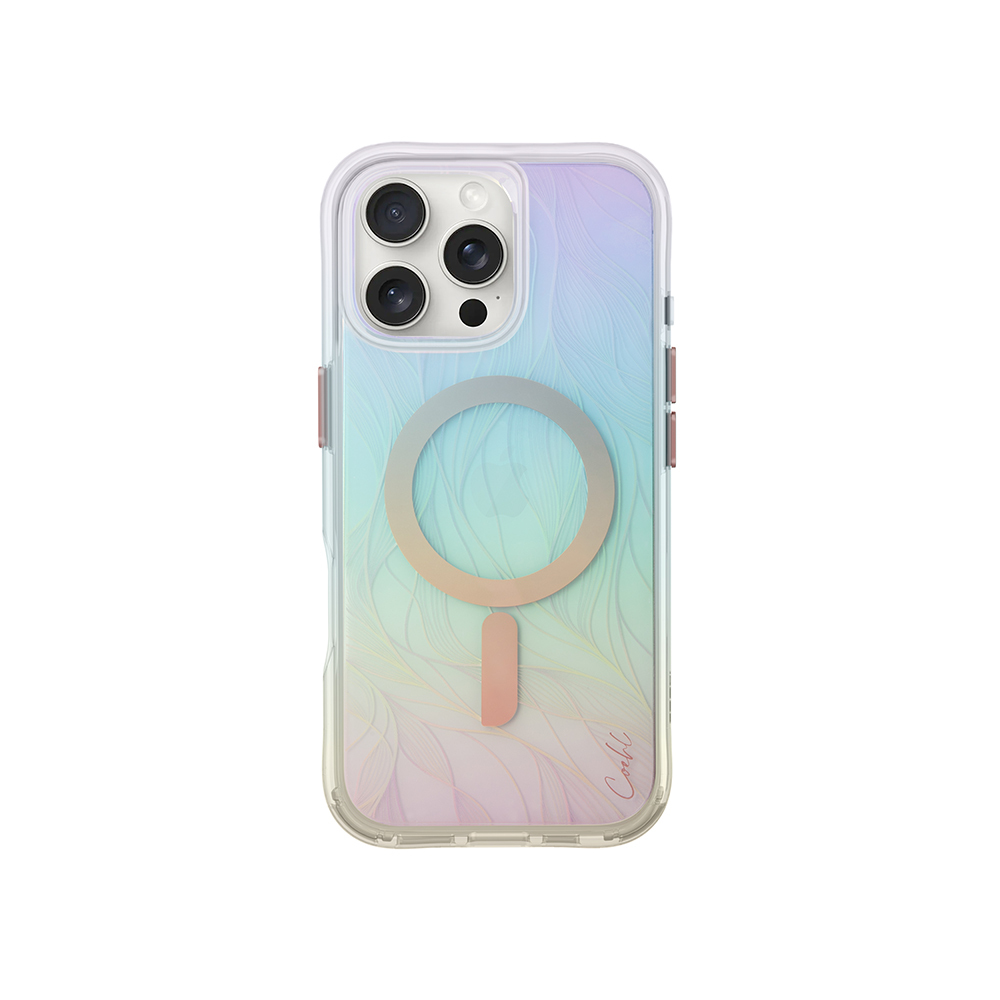[RNZ-TA111769] Apple iPhone 16 Pro Max Uyumlu Kılıf M-safe Şarj Özellikli Holografik Şeffaf Arka Yüzey Coehl Willow Kapak