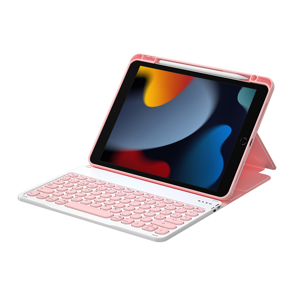 Apple iPad 10.2 (8.Nesil) Uyumlu Wiwu Protective Gizli Kalem Bölmeli Klavyeli Kılıf