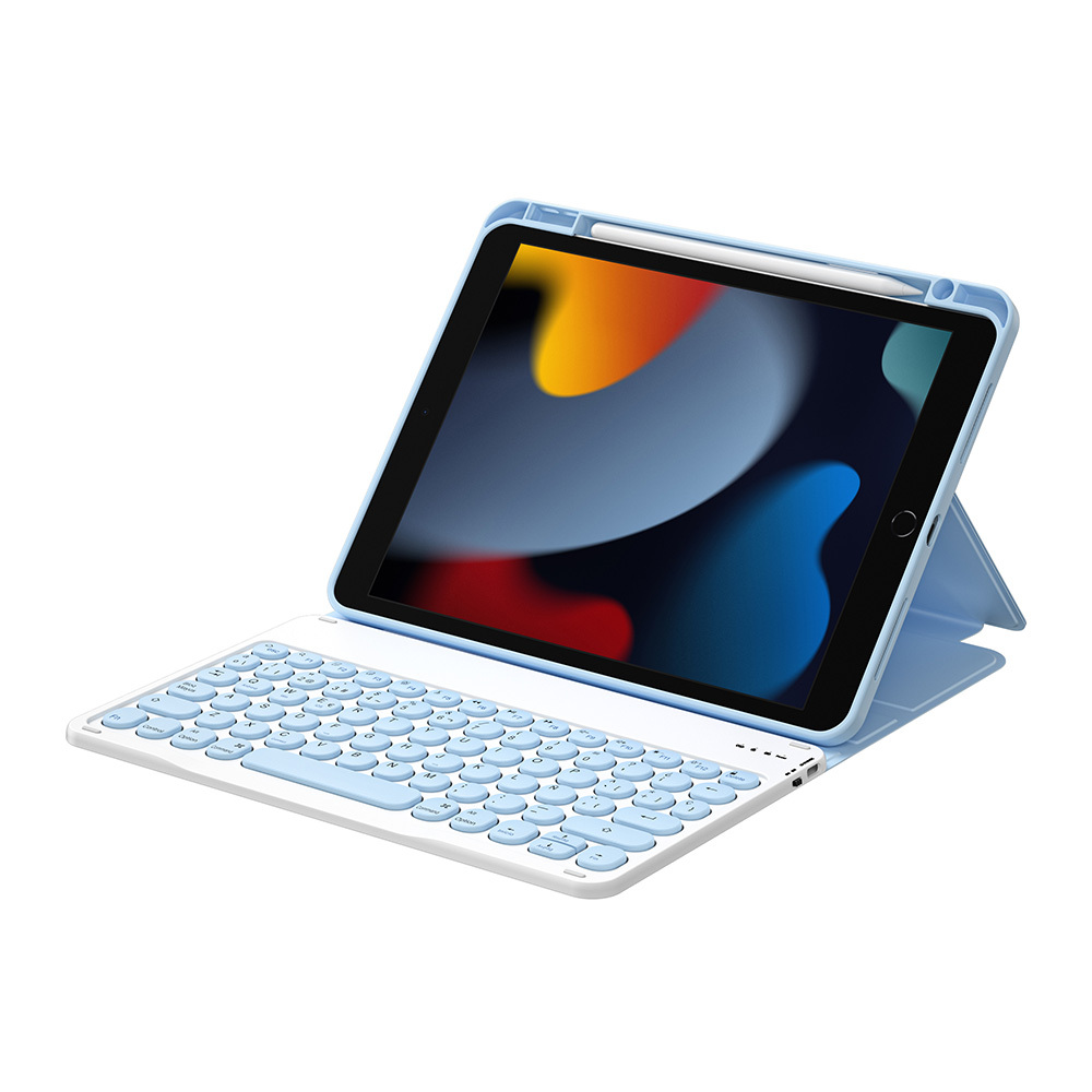 Apple iPad Pro 10.5 (7.Nesil) Uyumlu Wiwu Protective Gizli Kalem Bölmeli Klavyeli Kılıf