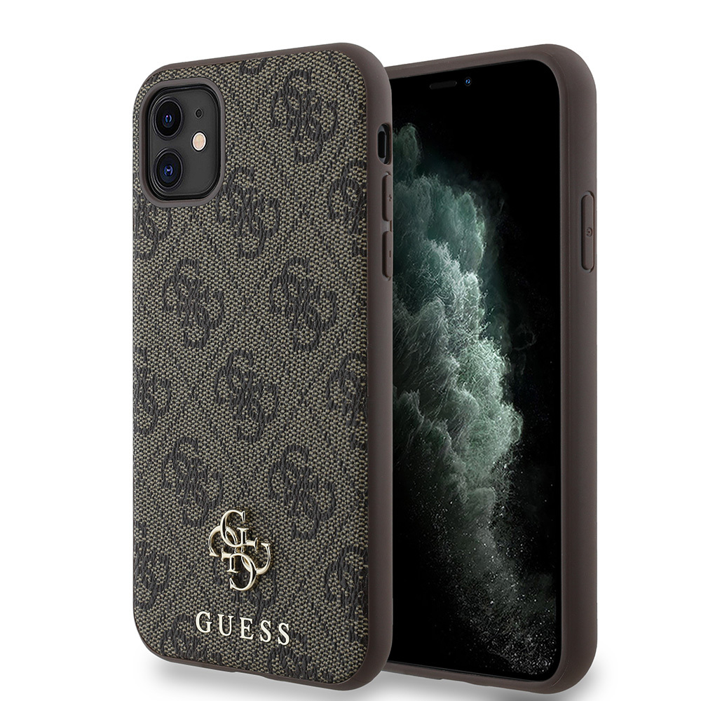 Apple iPhone 12 Uyumlu Kılıf Guess Orjinal Lisanslı M-safe Şarj Özellikli Small 4G Classic Kapak