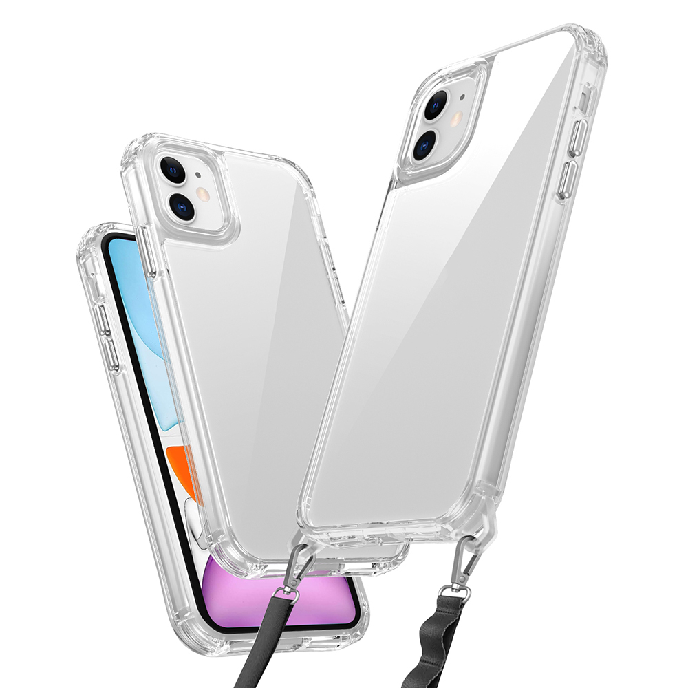 [RNZ-TA111874] Apple iPhone 11 Uyumlu Kılıf Airbagli Takılabilir Askı Aparatlı Zore Snap Silikon Kapak