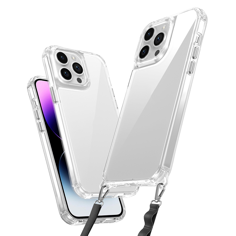 [RNZ-TA111878] Apple iPhone 14 Pro Max Uyumlu Kılıf Airbagli Takılabilir Askı Aparatlı Zore Snap Silikon Kapak