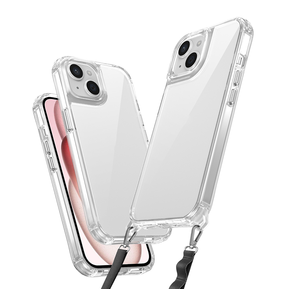 [RNZ-TA111879] Apple iPhone 15 Uyumlu Kılıf Airbagli Takılabilir Askı Aparatlı Zore Snap Silikon Kapak