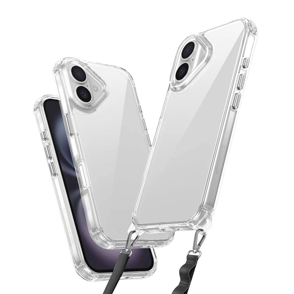[RNZ-TA111882] Apple iPhone 16 Uyumlu Kılıf Airbagli Takılabilir Askı Aparatlı Zore Snap Silikon Kapak
