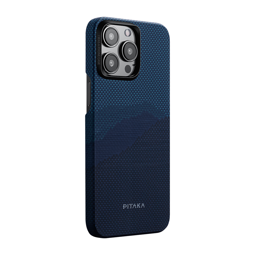 [RNZ-TA112031] Apple iPhone 15 Pro Uyumlu Kılıf M-safe Şarj Özellikli Aramid Fiber Pitaka Tactile Woven Starpeak Serisi Over The Horizon Kapak