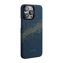 Apple iPhone 15 Pro Uyumlu Kılıf M-safe Şarj Özellikli Aramid Fiber Pitaka Tactile Woven Starpeak Serisi Milky Way Galaxy Kapak