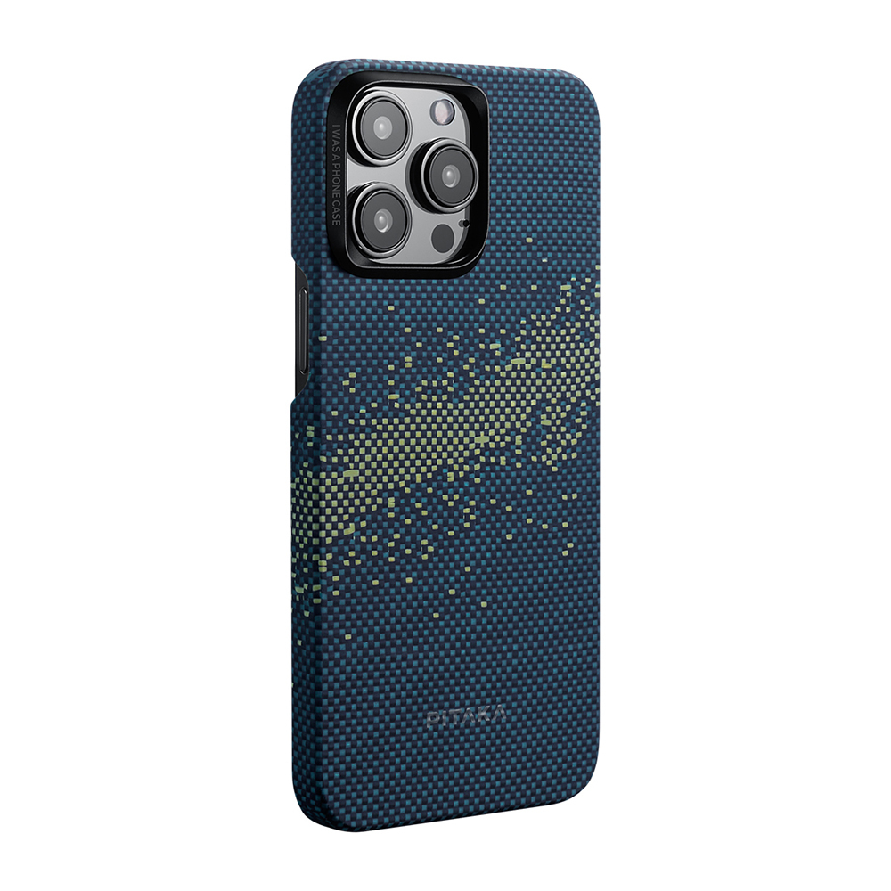 [RNZ-TA112048] Apple iPhone 15 Pro Max Uyumlu Kılıf M-safe Şarj Özellikli Aramid Fiber Pitaka Tactile Woven Starpeak Serisi Milky Way Galaxy Kapak