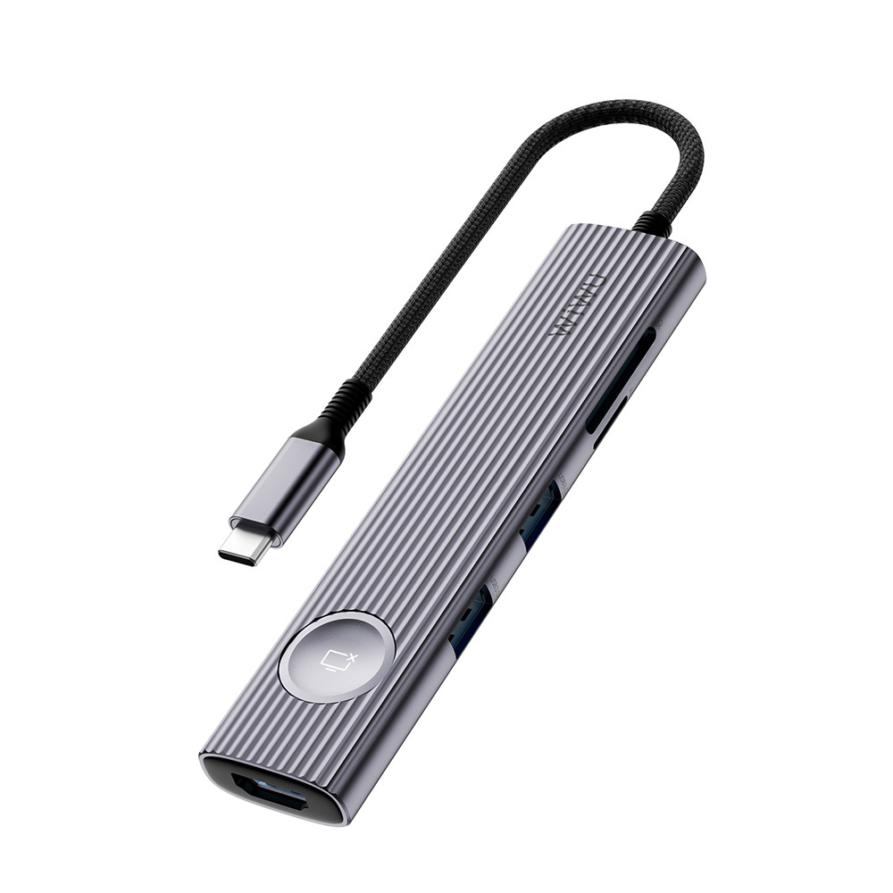 [RNZ-TA112118] Wiwu Wi-HB8001 Travel Serisi 8in1 HDMI (4K@60Hz) Girişli 100W PD Type-C Hub Bağlantı İstasyonu