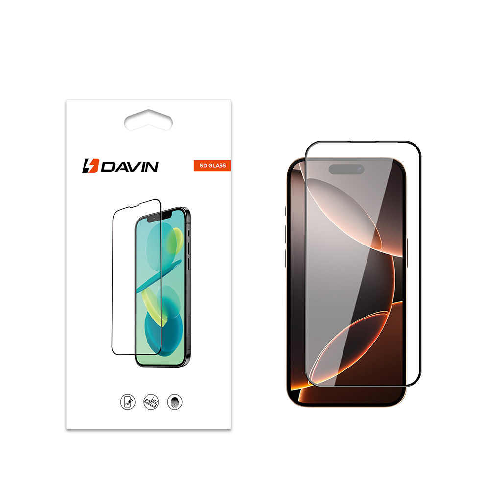 [RNZ-TA112128] Apple iPhone 16 Pro Max Uyumlu Davin 5D Cam Ekran Koruyucu