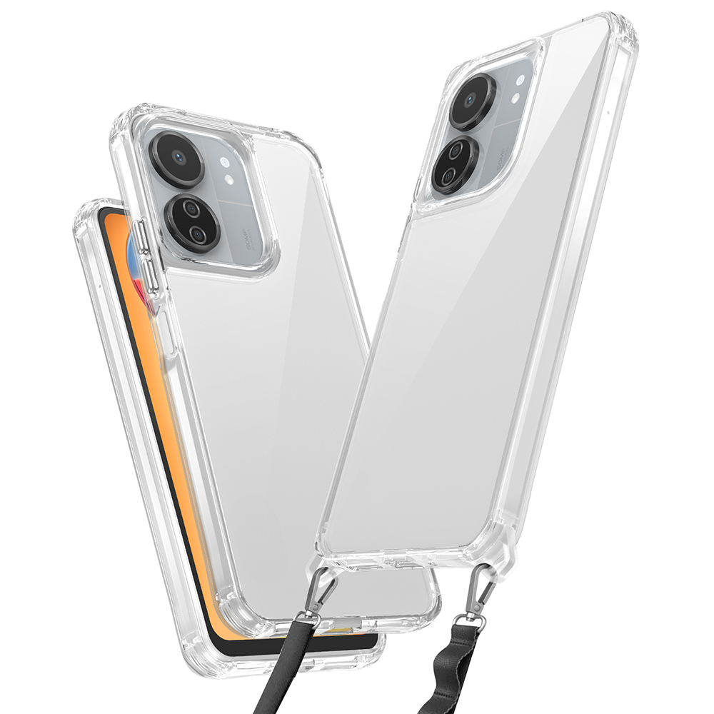 Xiaomi Redmi 13C Uyumlu Kılıf Airbagli Takılabilir Askı Aparatlı Zore Snap Silikon Kapak