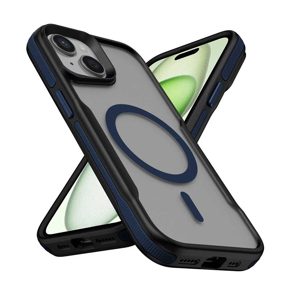 Apple iPhone 13 Uyumlu Kılıf M-safe Şarj Özellikli Renkli Kenar Airbag Şeritli Zore Lamer Kapak