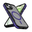 Apple iPhone 14 Uyumlu Kılıf M-safe Şarj Özellikli Renkli Kenar Airbag Şeritli Zore Lamer Kapak