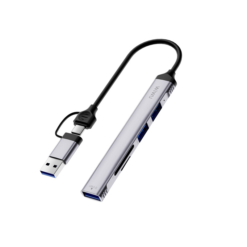 [RNZ-TA112467] Wiwu Wi-HB003 Zolo Serisi USB3.0 + USB2.0 + SD/TF Bağlantılı Type-C USB-A 5in1 Hub