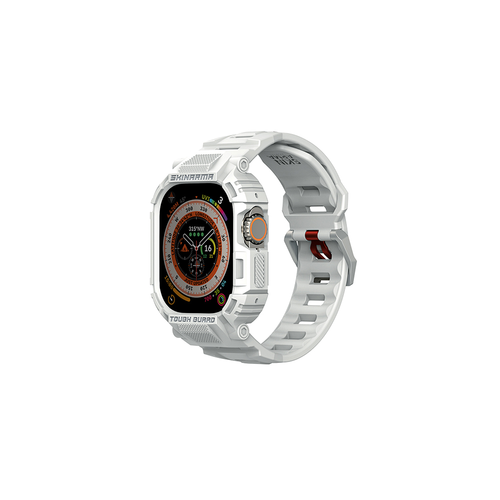 Apple Watch Ultra 49mm Uyumlu Skinarma Mecha 2in1 TPU Kasa Koruyucu + Silikon Kordon