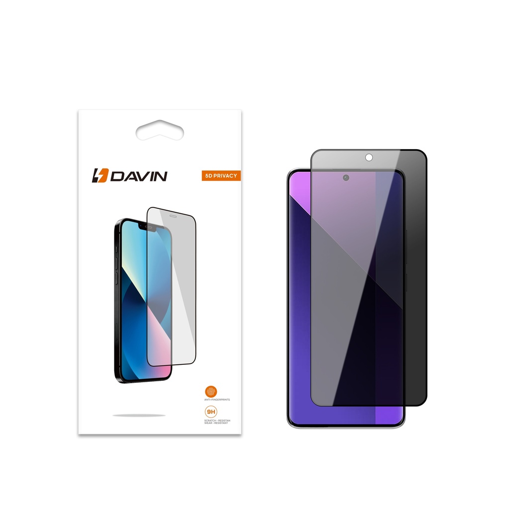 Xiaomi Redmi Note 13 Pro Plus 5G Uyumlu Davin 5D Privacy Cam Ekran Koruyucu